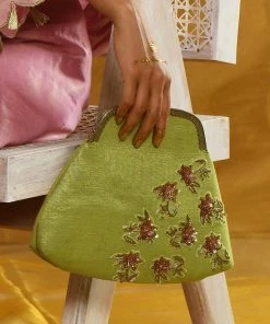 Gulaal Purse & Potli Bundi Tissue Chanderi Sling Bag