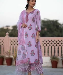 PRINTS VALLEY Lavender Mughal Buta Set