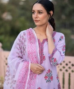 PRINTS VALLEY Lavender Mughal Buta Set