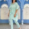 PRINTS VALLEY Jaipur Tales Pastel Blue Triangle Kaftan Set