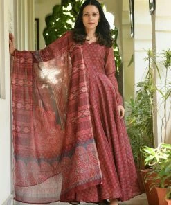 PRINTS VALLEY Jiya-Maroon Jaipur Tales