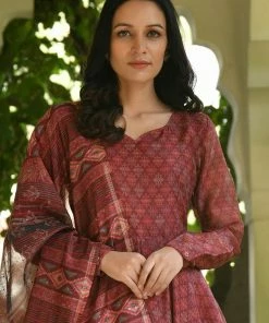 PRINTS VALLEY Jiya-Maroon Jaipur Tales