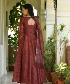 PRINTS VALLEY Jiya-Maroon Jaipur Tales 10 PRINTS VALLEY Jiya-Maroon Jaipur Tales
