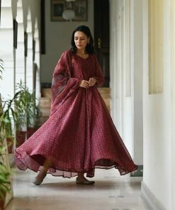 PRINTS VALLEY Jiya-Maroon Jaipur Tales 9 PRINTS VALLEY Jiya-Maroon Jaipur Tales