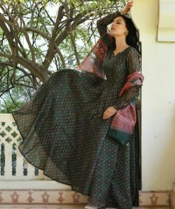 PRINTS VALLEY Jaipur Tales Jiya-Green