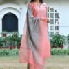 PRINTS VALLEY Jaipur Tales Ayushi-Peach Shaded Bhandej Set