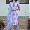 PRINTS VALLEY Lavender Mughal Blue Buta Set Jaipur Tales