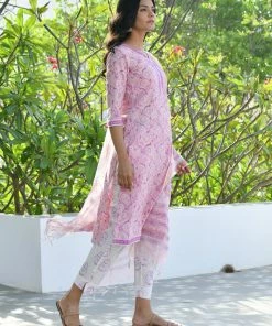 PRINTS VALLEY Pastel Lavender Floral Kurta Set Jaipur Tales