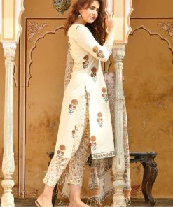 PRINTS VALLEY Jaipur Tales Beige Brown Mughal Print Set