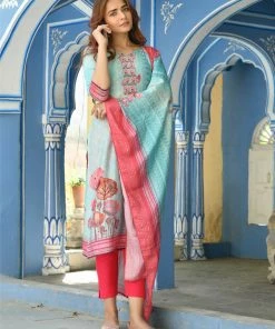 PRINTS VALLEY Blue Sequence Kurta Set Jaipur Tales