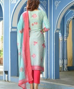 PRINTS VALLEY Blue Sequence Kurta Set Jaipur Tales 7 PRINTS VALLEY Blue Sequence Kurta Set Jaipur Tales