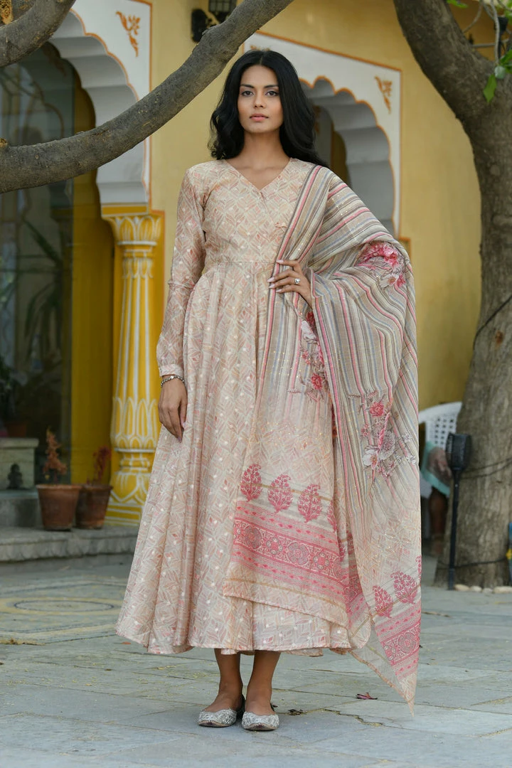 PRINTS VALLEY Lily-Pista Green Dress With Dupatta Jaipur Tales 3 PRINTS VALLEY Lily-Pista Green Dress With Dupatta Jaipur Tales