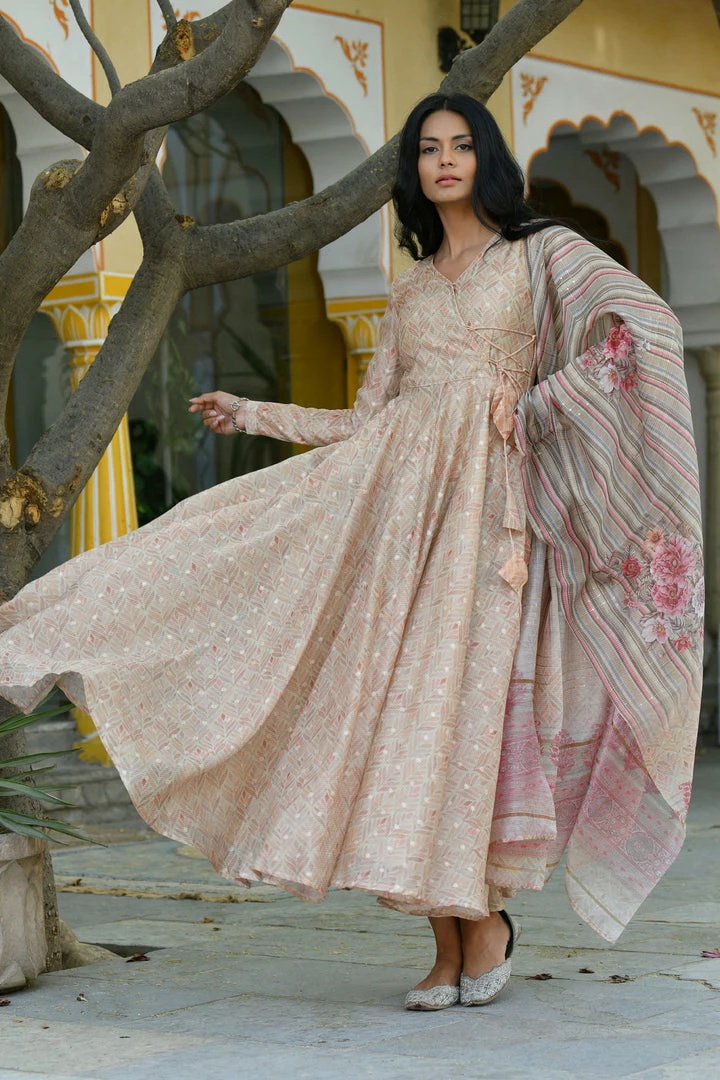 PRINTS VALLEY Lily-Pista Green Dress With Dupatta Jaipur Tales 4 PRINTS VALLEY Lily-Pista Green Dress With Dupatta Jaipur Tales