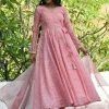 PRINTS VALLEY Lily-Pink Dress With Dupatta