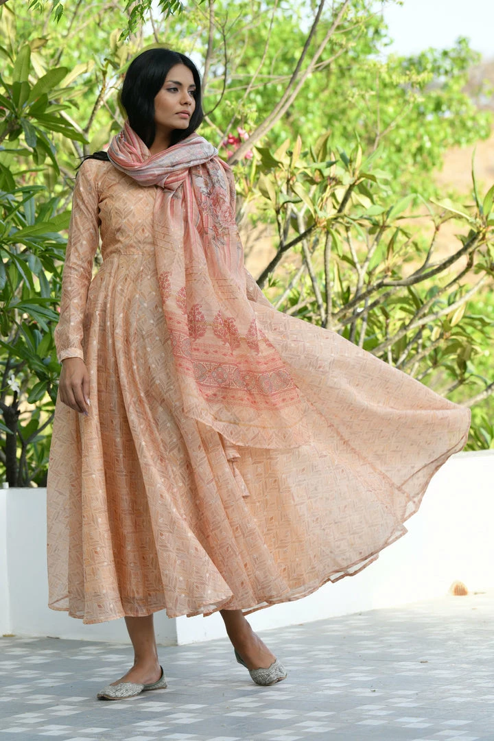 PRINTS VALLEY Jaipur Tales Lily-Pastel Yellow Dress With Dupatta 1 PRINTS VALLEY Jaipur Tales Lily-Pastel Yellow Dress With Dupatta