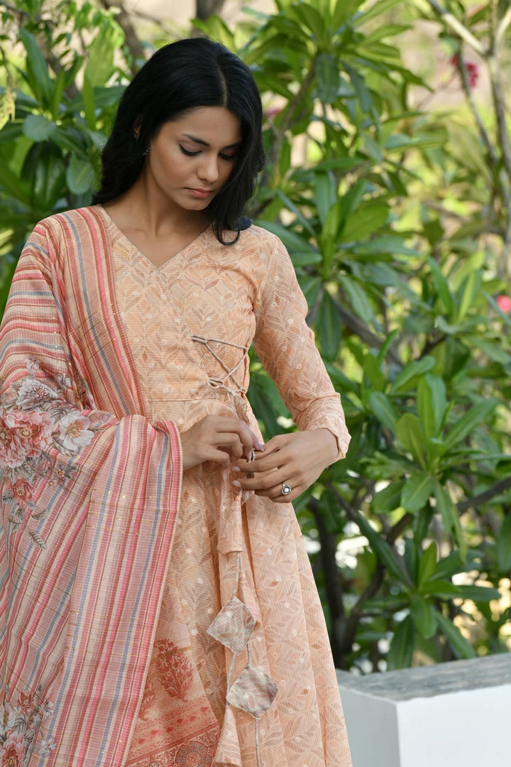 PRINTS VALLEY Jaipur Tales Lily-Pastel Yellow Dress With Dupatta 2 PRINTS VALLEY Jaipur Tales Lily-Pastel Yellow Dress With Dupatta