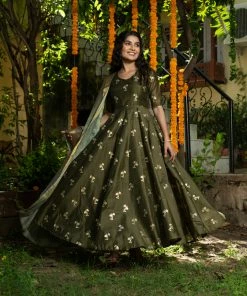 PRINTS VALLEY Jaipur Tales Jaya - Olive