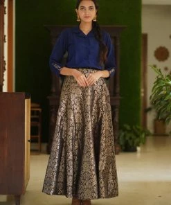 The Stitches Ziva - Navy Blue Margazhi Moments