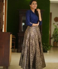 The Stitches Ziva - Navy Blue Margazhi Moments
