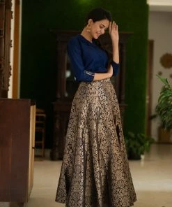 The Stitches Ziva - Navy Blue Margazhi Moments