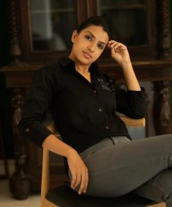 The Stitches Margazhi Moments Girl-Boss Shirt - Black