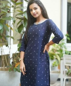 The Stitches Margazhi Moments Ragini - Navy Blue