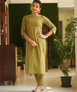 The Stitches Margazhi Moments Jillmil - Olive Green