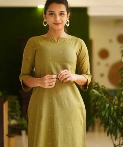 The Stitches Margazhi Moments Jillmil - Olive Green