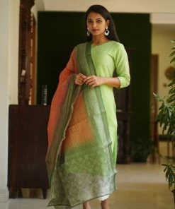 The Stitches Aadrika- Green Margazhi Moments