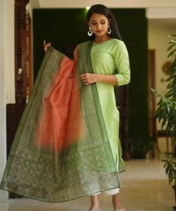 The Stitches Aadrika- Green Margazhi Moments