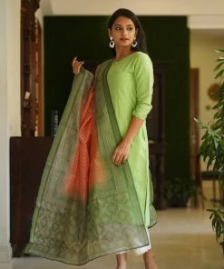 The Stitches Aadrika- Green Margazhi Moments