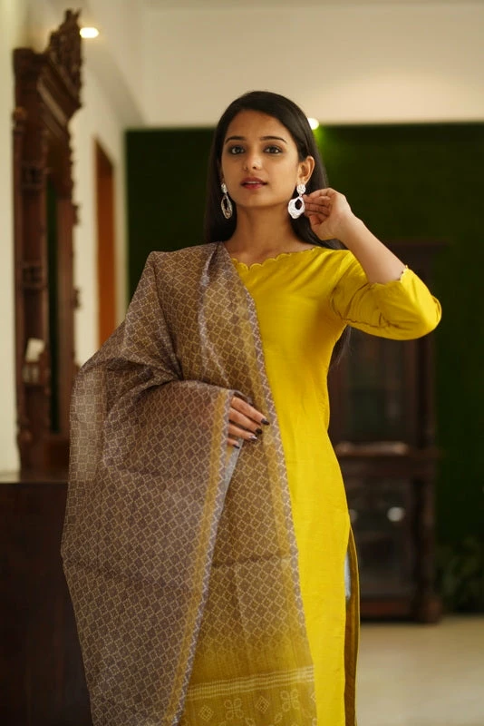 The Stitches Aadrika- Honey Mustard Margazhi Moments 3 The Stitches Aadrika- Honey Mustard Margazhi Moments