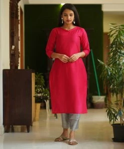 The Stitches Aadrika- Vivid Rose Margazhi Moments