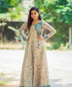 Ekanta Margazhi Moments Aadirika- Blue Chanderi Pastel Dress