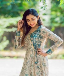 Ekanta Margazhi Moments Aadirika- Blue Chanderi Pastel Dress