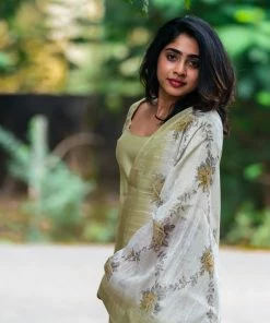 Ekanta Laya Pistha Green Chanderi Kurti Set