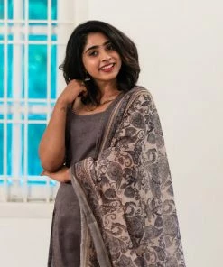 Ekanta Iyla Grey Chanderi Kurti Set