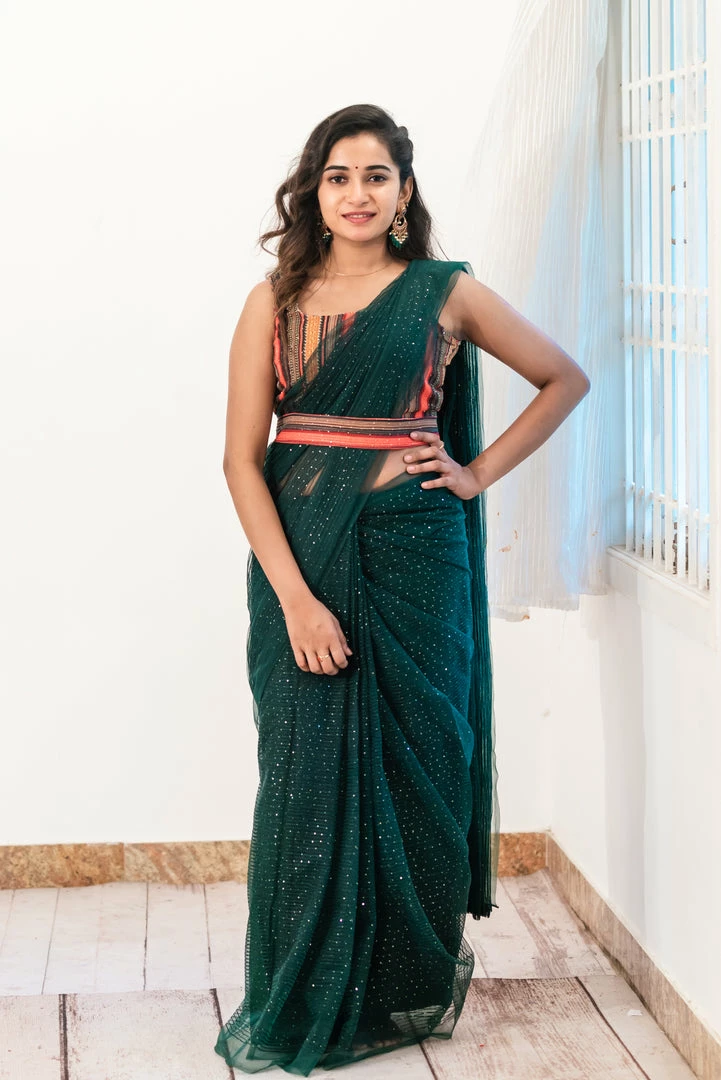 Ekanta Ivy Green Saree Sarees 1 Ekanta Ivy Green Saree Sarees