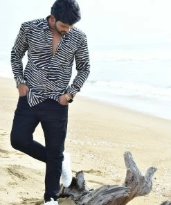 Aara Zebra Stripe Shirt