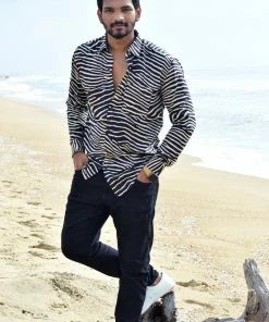 Aara Zebra Stripe Shirt