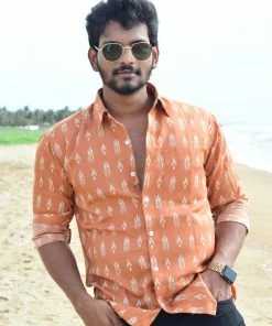 Aara Men's Shirt Chimayo Ikkat Shirt