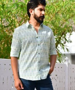 PRINTS VALLEY Men's Shirt Uber Lime Pineapple Shirt