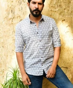 PRINTS VALLEY Grey Elephant Shirt