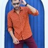 PRINTS VALLEY Red Yellow Buti Shirt