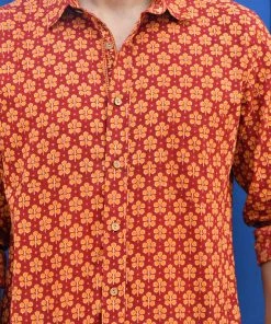 PRINTS VALLEY Red Yellow Buti Shirt