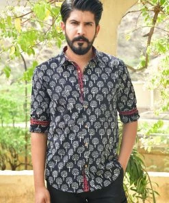 PRINTS VALLEY Black Tree Buti Shirt