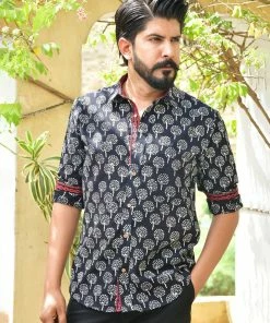 PRINTS VALLEY Black Tree Buti Shirt