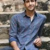 PRINTS VALLEY Ajrakh Blue Multi Pattern Shirt