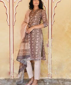 PRINTS VALLEY Floral Bagru Print Kurta Set