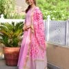 PRINTS VALLEY Jaipur Tales Diya-Pastel Pink Dress With Dupatta